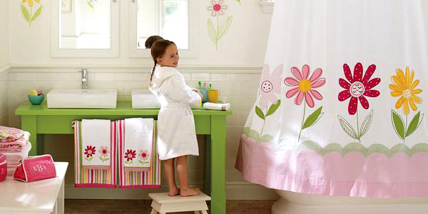 طراحی حمام کودک دخترانه